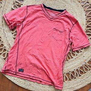 Vertical Sport Coral V-Neck Tee